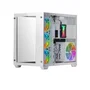 Mars Gaming Torre Gaming MCV3W Blanca, Caja PC ATX/E-ATX XXL con Doble Ventana de Cristal Templado, Estructura Modular, Soporte para Refrigeración Líquida